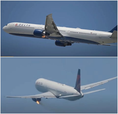 Engine catches fire mid-air—flight forced to return right after takeoff