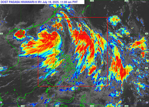 Location of severe tropical storm Crising (international name: Wipha) as of Saturday (July 19, 2025).