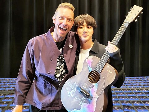 BTS's Jin and Coldplay's Chris Martin share a close friendship.