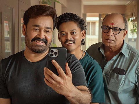 A still from Mohanlal’s 'Hridayapoorvam'.