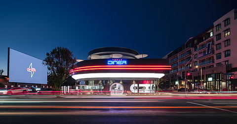Elon Musk's Tesla Diner unveiled: Step inside Hollywood's retro-futuristic charging hub with robots and movies
