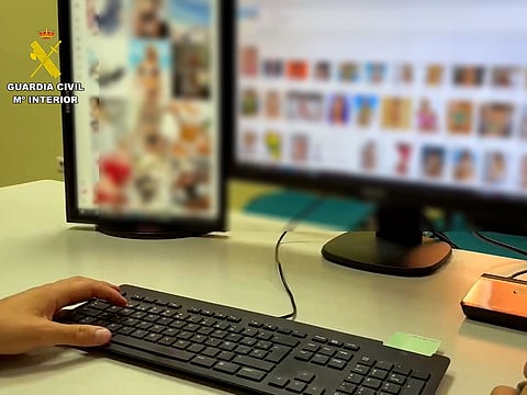 Police suspected the images were the work of a student in the same institute.