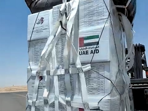 UAE continues airdrop operations, sends 58 relief trucks to Gaza