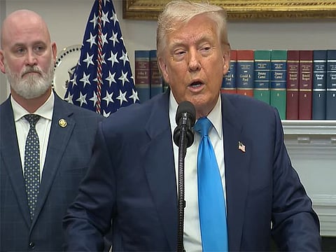 Trump noted it was "necessary and appropriate" to impose additional ad valorem duties