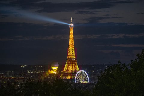 The Eiffel Tower in Paris.