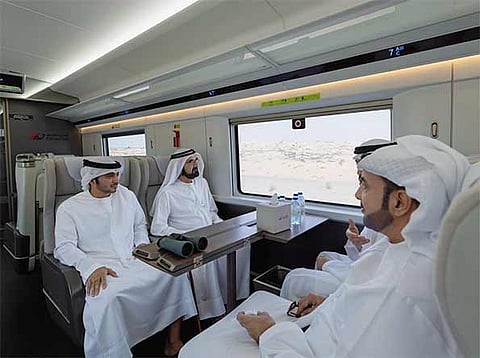 “I’m proud of our national projects. I’m proud of the Etihad Rail team led by Sheikh Theyab bin Mohamed bin Zayed," Sheikh Mohammed wrote on X.