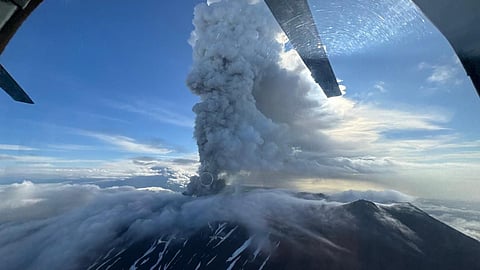 The plume is estimated to have reached an altitude of 6,000 metres