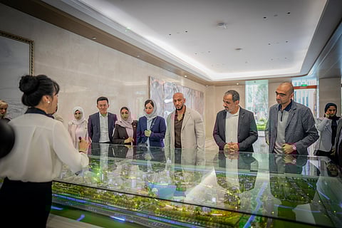 Abdulla bin Mohammed bin Butti Al Hamed during a visit to Huawei’s Research and Development Centre in Shanghai
