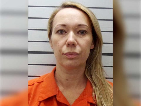 This image provided by the Muskogee County, Okla., Sheriff's Office shows Carie Hallford.