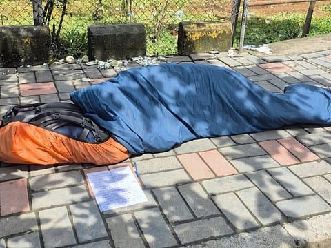 TCS employee sleeps outside Pune office over unpaid salary