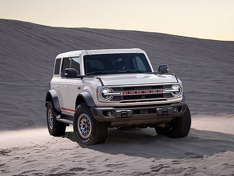 Combining the muscle of an F-Series truck with the performance DNA of the Mustang, the modern Bronco is wrapped in a striking, functional design that stays true to the original’s rugged spirit.