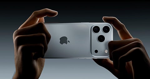 A render of the upcoming iPhone 17 Pro Max presented by AppleTrack.