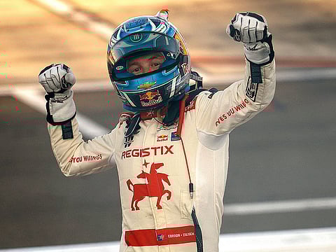 Connor Zilisch, driver of the #88 Registix Chevrolet, celebrates after winning the NASCAR Xfinity Series Mission 200 at The Glen at Watkins Glen International.