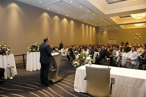 Pakistan Chief of Army Staff Field Marshal Asim Munir addressing Pakistan diaspora during his US visit.