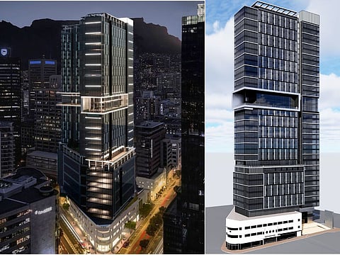 New skyscraper in Cape Town: Artist's perspectives on the One on Bree in the heart of the central business district.