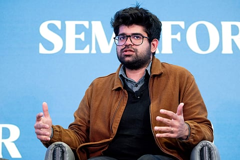 Aravind Srinivas, CEO of Perplexity, speaks during the Semafor 2024 World Economy Summit in Washington, DC, on April 18, 2024.