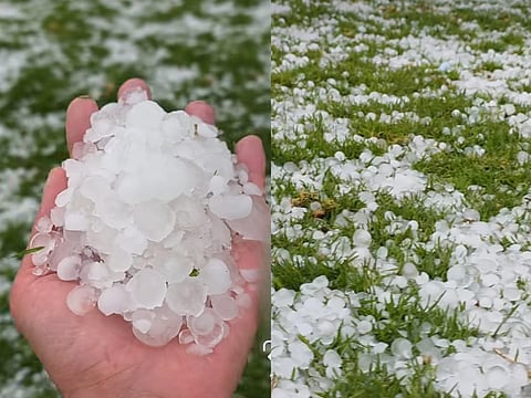 Heavy rain and hail in Saudi Arabia