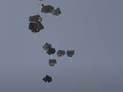 UAE conducts 70th airdrop of aid over Gaza Strip