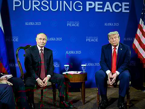 A summit meeting on Ukraine between US President Donald Trump and Russian President Vladimir Putin.