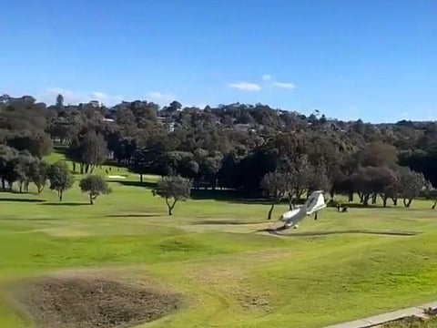 Despite the heavy impact, the plane remained mostly intact.