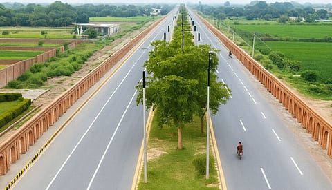 Lahore's tourism highway features a stunning 10-kilometer decorative facade wall reflecting Pakistani culture and heritage.