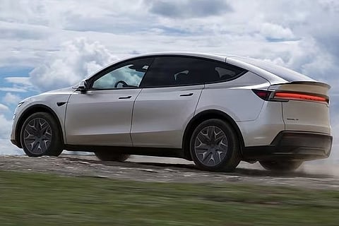 The new Tesla Model Y L was launched in China on Tuesday, with a longer wheel base than the standard Model Y Juniper. Price tag: RMB 339,000 (about $47,180).