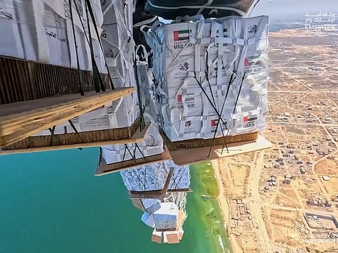 UAE completes 76th Gaza airdrop under ‘Gallant Knight 3’