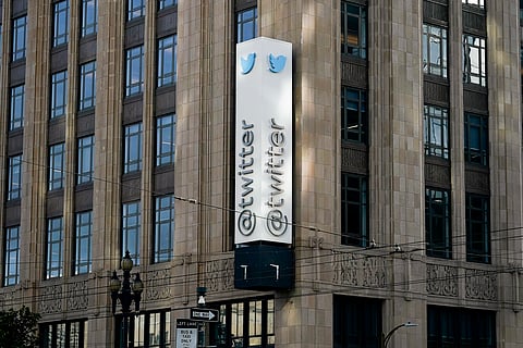 FILE - Twitter headquarters is shown in San Francisco, Nov. 4, 2022. (AP Photo/Jeff Chiu, File)