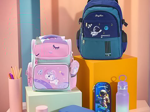 The Bonfino Back-to-School collection brings together backpacks, bottles, and lunch boxes designed for modern school life