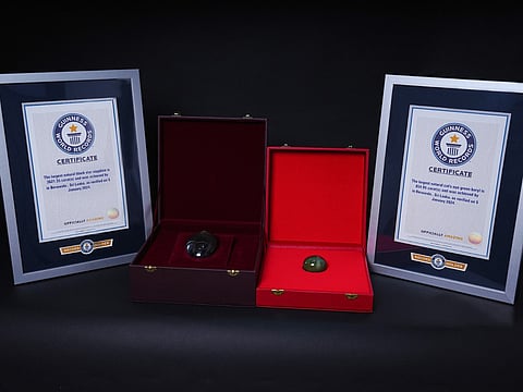 World’s largest Black Star Sapphire and Green Beryl Cat’s Eye unveiled in UAE as ‘The Guinness Star and the Crescent’