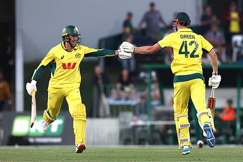 Cameron Green slapped a 47-ball century with Travis Head and Mitchell Marsh also blasting tons as Australia crushed South Africa by 276 runs in a record-breaking third and final one-day international on Sunday in Mackay.
