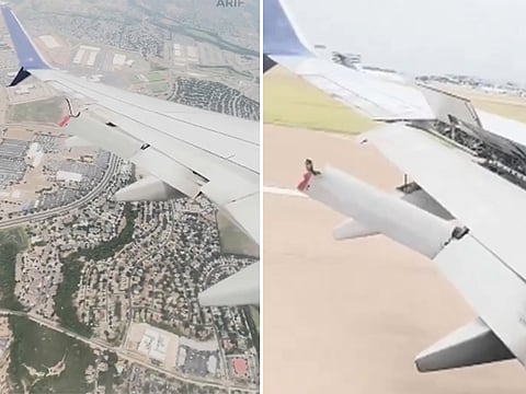 The left wing outboard flap partially broke off.