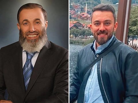 Dr. Mousa Omeir Hassan Abu Sweilem (L), and his son Ayman (R)