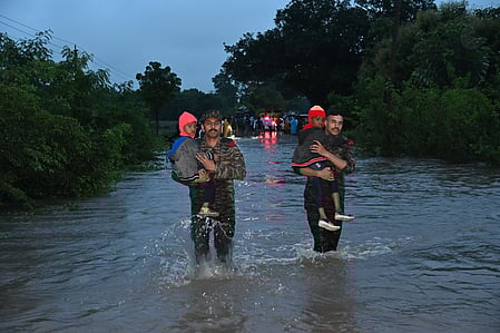 The two districts witnessed unprecedented rain during the last 24 hours, triggering flash floods.