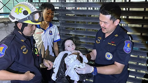 Video: Rubber doll mistaken for infant sparks relief and laughter