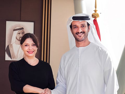 Simonida Kordic, Minister of Tourism, Montenegro, with Abdulla Bin Touq Al Marri, UAE Minister of Economy