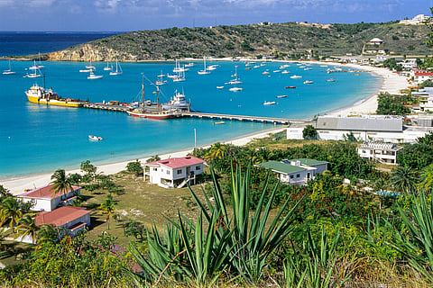 A view of Anguilla, the Caribbean.