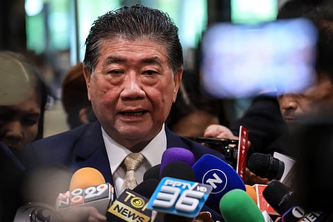 Thai Prime Minister Srettha Thavisin arrives in Parliament for his first Cabinet meeting