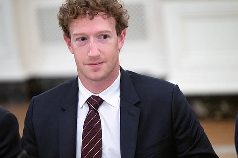 Meta CEO Mark Zuckerberg attends a dinner hosted by US President Donald Trump.