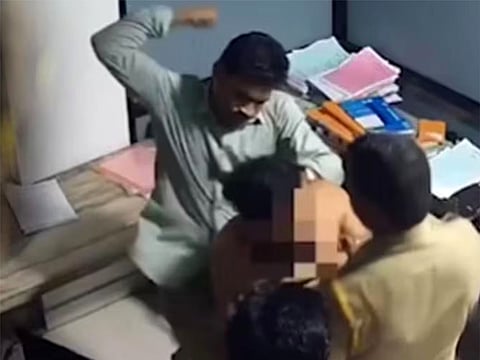 CCTV still captures the moment V.S. Sujith was allegedly beaten by police personnel in custody.