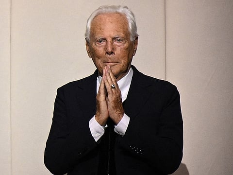 Italian fashion designer Giorgio Armani