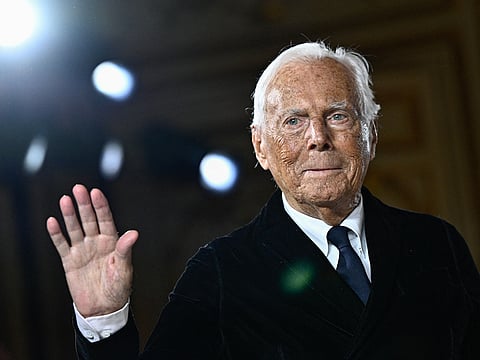 Italian designer Giorgio Armani