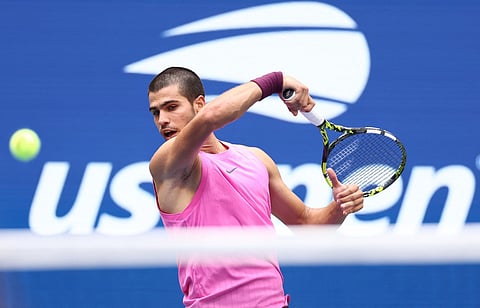 Carlos Alcaraz beat 24-time Grand Slam winner Novak Djokovic in straight sets on Friday to reach his second US Open final, where he could face reigning champion Jannik Sinner.