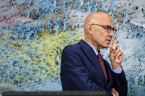 UN High Commissioner for Human Rights Volker Turk looks on at the opening of the 60th session of the United Nations Human Rights Council in Geneva, on September 8, 2025.