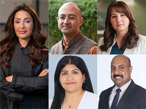 Clockwise: Shorouk Al Redha, Punit MK Vasu, Luydmyla Klykova, Dr Jinto Sebastian and Deepa Balasubramanian