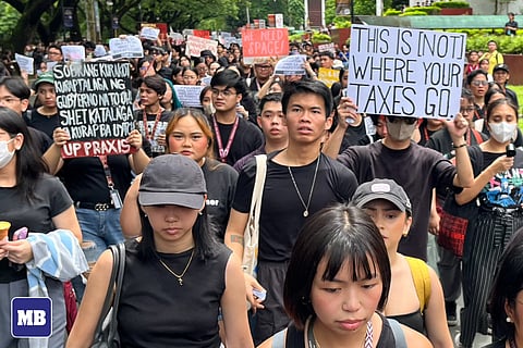 Peaceful protests have been organised by young Filipinos urging the government to hold officials to account for anomalies in infrastructure.