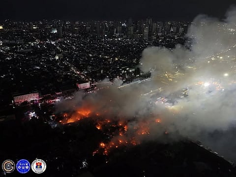 The fire reached Task Force Bravo at 10.53pm.