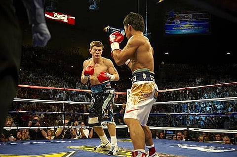 Filipino boxing icon Manny Pacquiao fought Hatton in 2009.