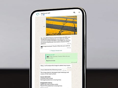 RTA's Madinati WhatsApp service.