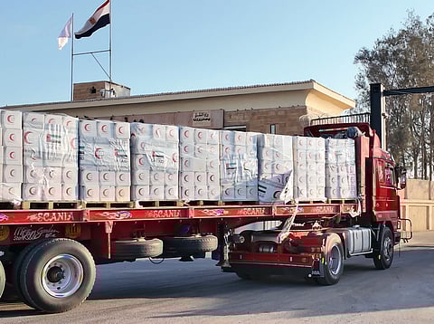 Over 125 UAE aid trucks entered Gaza via Egyptian Rafah crossing